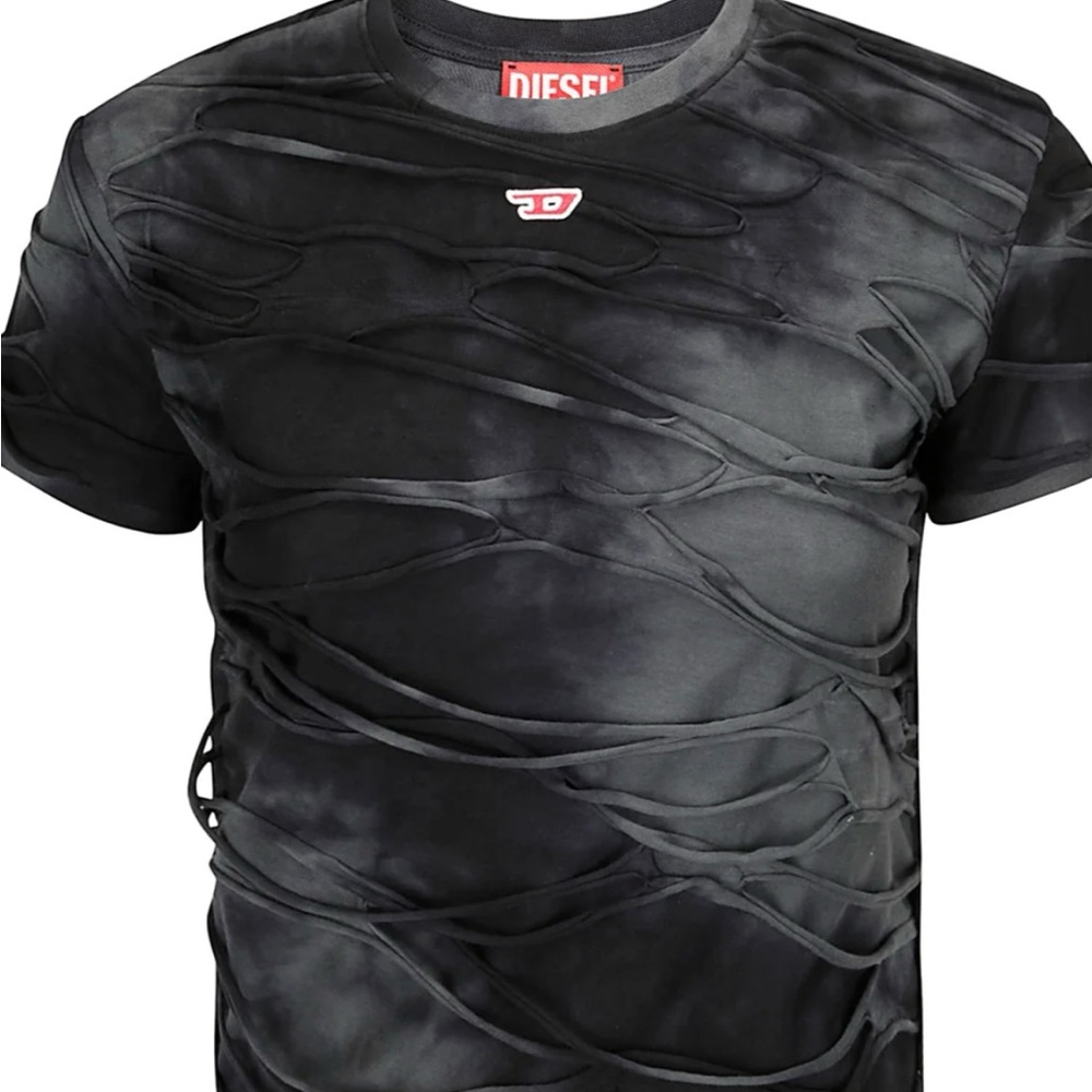 Diesel Black Distressed T-Shirt